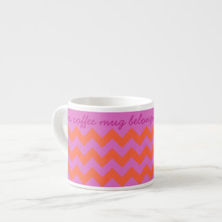 Bright Magenta and Orange Chevrons Espresso Cup
