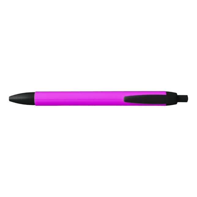 Bright Magenta, Elegant, Chic and Fun Solid Colour Black Ink Pen (Back)
