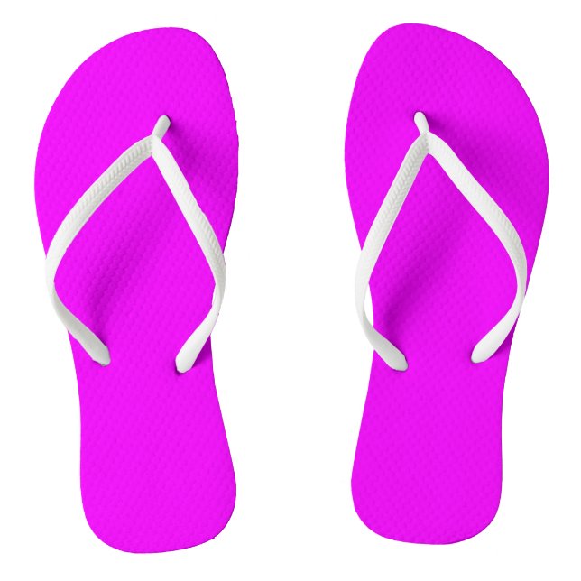 Bright Magenta Flip Flops (Footbed)