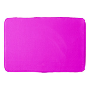 Bright Magenta Solid Color Bath Mat