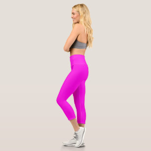  Bright Magenta (solid colour)  Capri Leggings