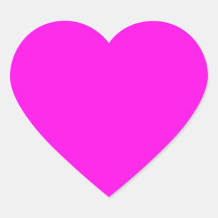  Bright Magenta (solid colour)  Heart Sticker