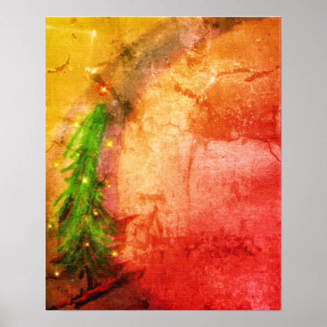 Bright Magical Christmas Tree 2 Fine Art Print (Front)