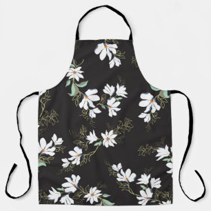 Bright Magnolia Floral Seamless Pattern Apron