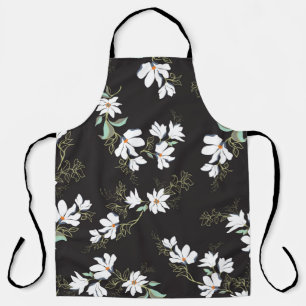Bright Magnolia Seamless Pattern Apron