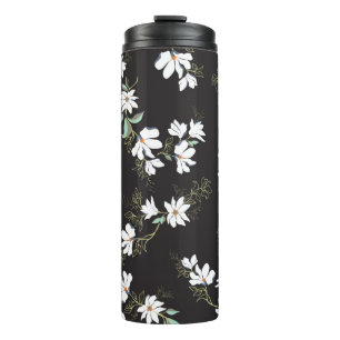 Bright Magnolia Seamless Pattern Thermal Tumbler