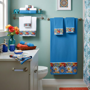 bright mandala  bath towel set