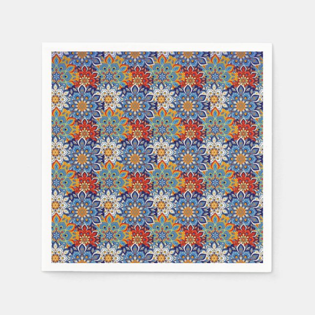 bright mandala  napkin (Front)