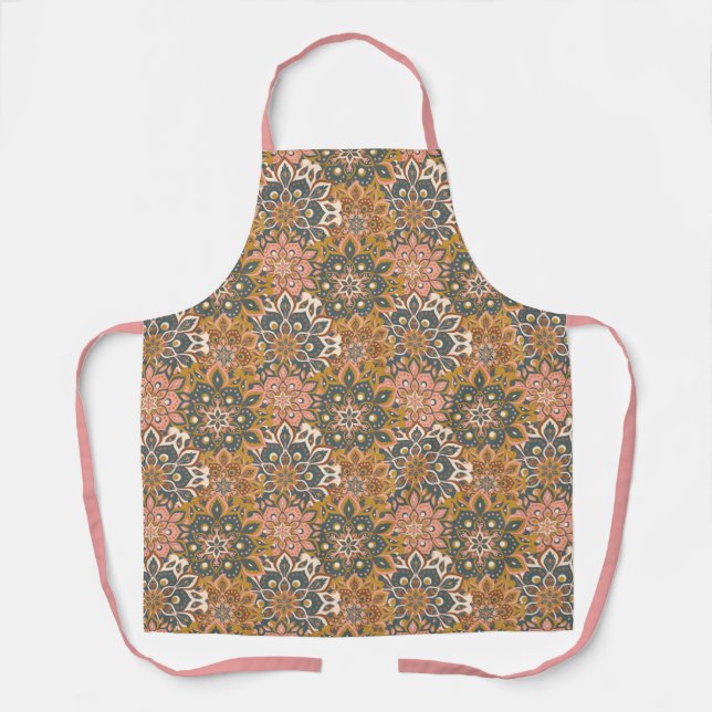 Bright Mandala Pattern Apron (Front)
