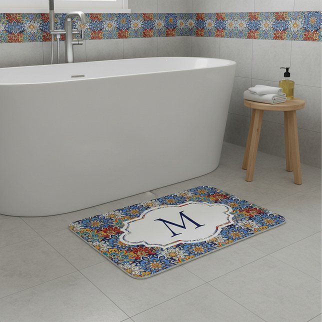 bright mandala personalised  bath mat (Creator Uploaded)