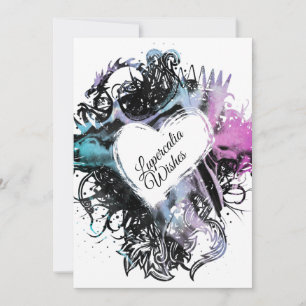 Bright Marble Heart Lupercalia Valentine's Holiday Card