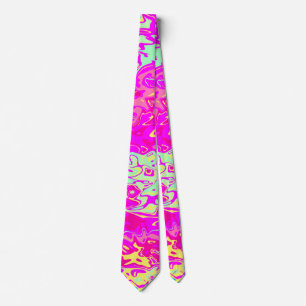 Bright Marbleised Colours Abstract Design on Tie