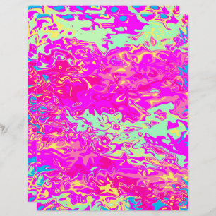 Bright Marbleised Colours Abstract Scrapbook Paper