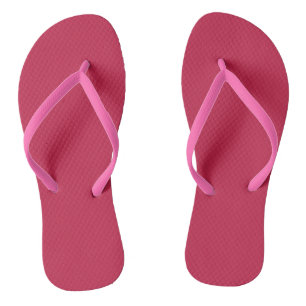 Bright maroon (solid colour)  flip flops