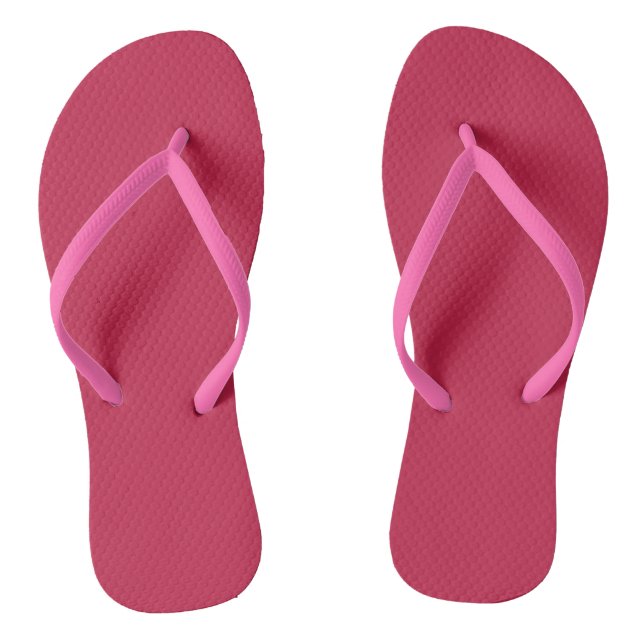Bright maroon (solid colour)  flip flops (Footbed)