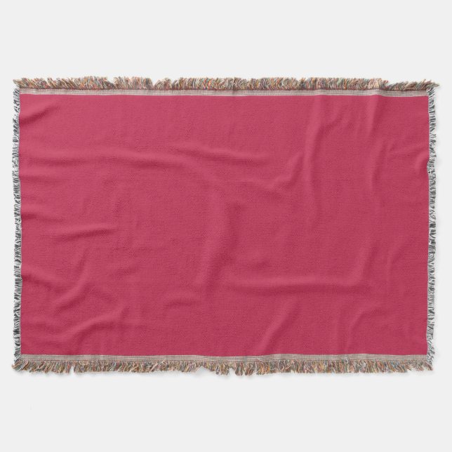 Bright maroon (solid colour)  throw blanket (Front)
