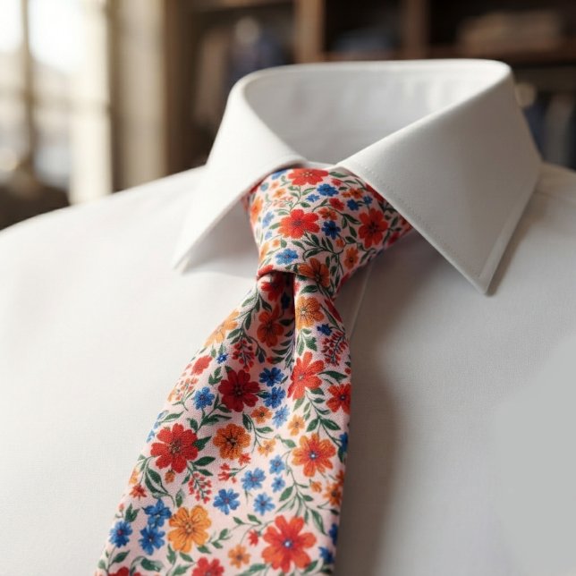  Bright Meadow Flower Pattern Tie (Creator Uploaded)