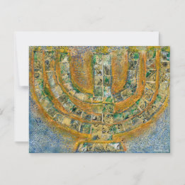 Bright Menorah Postcard