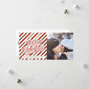 Bright Merry Christmas Custom Photo Holiday card