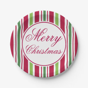 Bright Merry Christmas Dinner Party Paper Plates