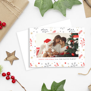 Bright Merry Christmas Photo christmas elements Holiday Card