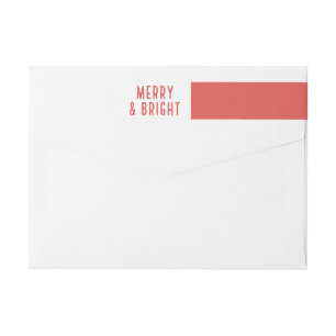 Bright & Merry Wrap Around Label