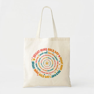 Bright Mind Bold Day Color Spiral Tote Bag
