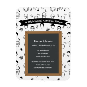 Bright Mind Brilliant Future Editable Invitation Magnet