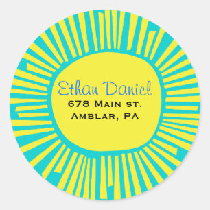 BRIGHT MITZVAH Bar Bat Mitzvah Invitation Sticker