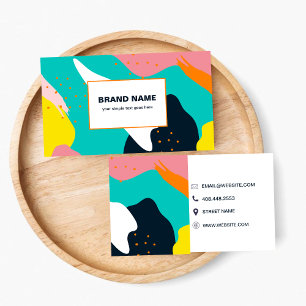 Bright Modern Abstract Colourful Artistic Rainbow Business Card
