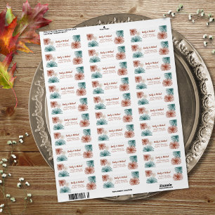 Bright Modern Abstract Dark Teal, Copper, Bisque 