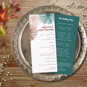 Bright Modern Abstract Dark Teal Copper Bisque Programme