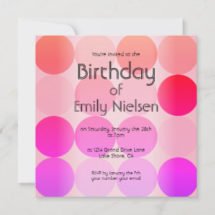Bright Modern Birthday Invitation