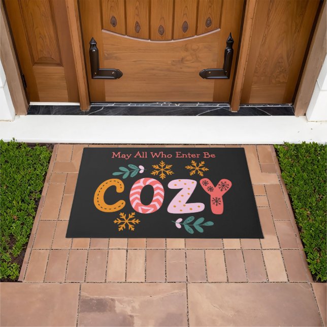 Bright Modern Cosy Winter Christmas  Doormat (Outdoor)