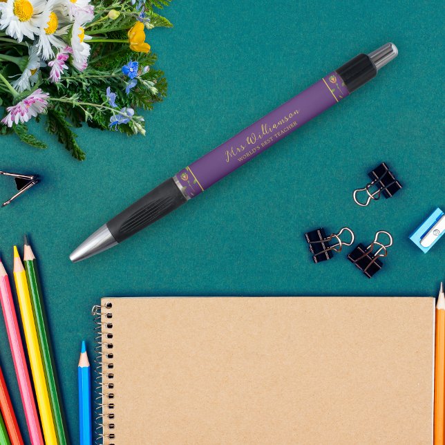 Bright Modern Floral Teacher's Pen (Bright Modern Floral Teacher's Pen. Say thank you with this personalised gift.)