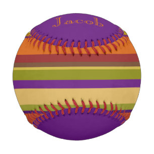 Bright, modern, funky and fun personalized baseball