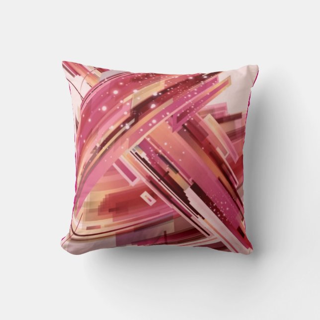 Bright Modern Monogram Throw Pillow Template (Front)