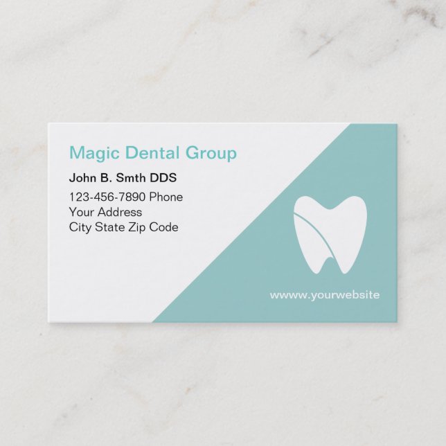 Bright Modern New Dentist Business Cards (Front)