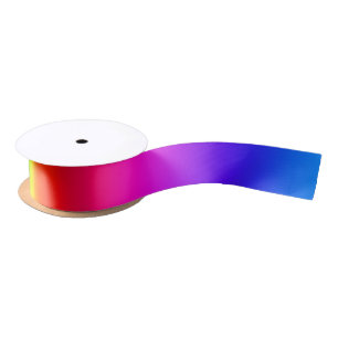 Bright Modern Rainbow Gradient Satin Ribbon