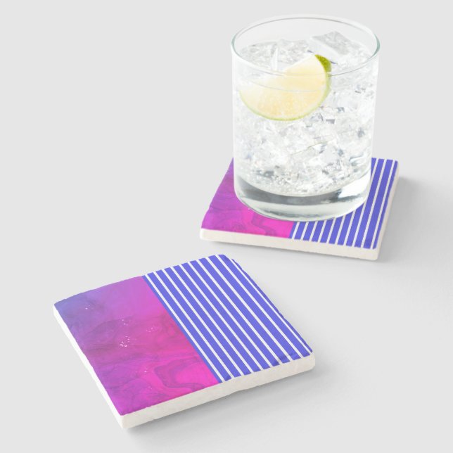 Bright Modern Stone Coaster (Side)