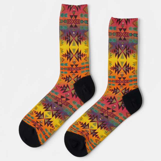 Bright Morning Southwestern Skies Socks (Left)