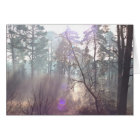 Bright morning sunlight through Mist Blank Card