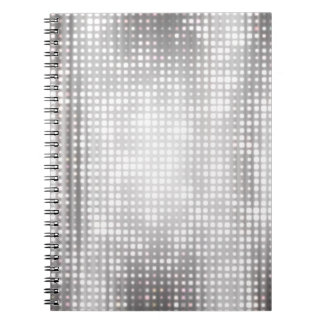 Bright Mosaic: Glossy Grey Abstract. Notebook