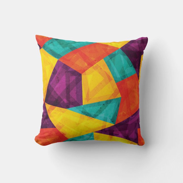 Bright Mosaic Grunge Seamless Pattern Cushion (Front)