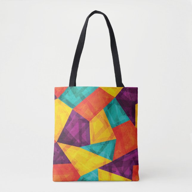 Bright Mosaic Grunge Seamless Pattern Tote Bag (Front)