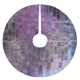 Bright Mosaic: Multicolored Glossy Abstract. Brushed Polyester Tree Skirt