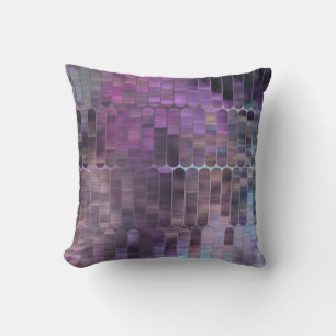 Bright Mosaic: Multicolored Glossy Abstract. Cushion