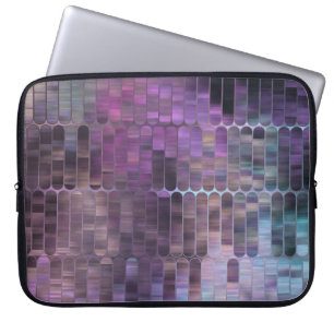 Bright Mosaic: Multicolored Glossy Abstract. Laptop Sleeve
