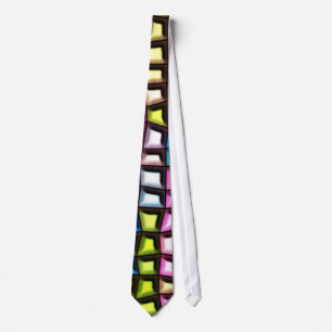 Bright mosaic pattern tie