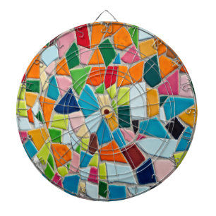 Bright Mosaic Tiles Dartboard